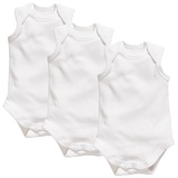 Playshoes Schnizler Unisex Kleinkind Multipack Baby-Body, weiß ohne Arm 3er Pack, 74/80