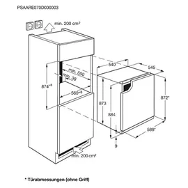 AEG OSF5O881EE Einbaukühlschrank (124 l, 880 mm hoch)