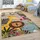 Paco Home Kinderteppich Teppich Kinderzimmer Junge Mädchen Modern Tier Motiv Dschungel Beige Braun Grün, Grösse:160x230 cm