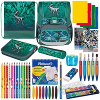 Herlitz Schulranzen Set Loop Plus Green Rex 14-teilig - Grün