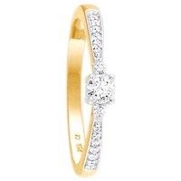 Firetti Diamantring »Schmuck Geschenk Gold 585 Damenring Goldring Diamant«, mit Brillanten 280810-18 Gelbgold-585 0,25 ct P1 = bei 10-facher Vergrößerung erkennbare Einschlüsse,