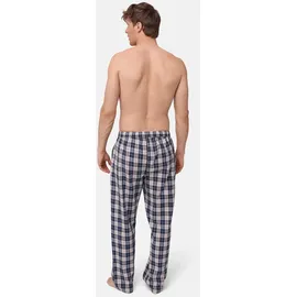 Danish Endurance Pyjamahose Marine-Streifen Blau M