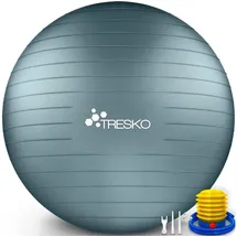 TRESKO Gymnastikball Cool-Grey-Blue 65 cm