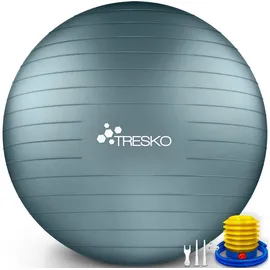 TRESKO Gymnastikball Cool-Grey-Blue 65 cm