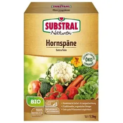 Substral Naturen Bio Hornspäne, organischer Stickstoffdünger mit Sofort-und Langzeitwirkung, 1,5 kg, 83080