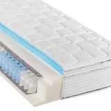 Beco BeCoFederkernmatratze BeCo Diamant Plus, 26 cm Luxushöhe, Gelschaum Topper fest integriert, kein Verrutschen80 x 200 cm