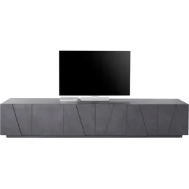 INOSIGN Lowboard INOSIGN "PING, TV-Board, TV-Band, TV-Kommode", grau (zement), B:243cm H:46cm T:44cm, Sideboards, Lowboard, mit 6 Türen, Breite 243,8 cm