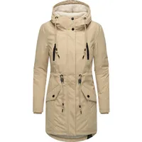 Ragwear Wintermantel "Elsien", Damen, Gr. XL (42), grau (taupe), Obermaterial: 100% Polyester. Innenfutter: 100% Polyester. Wattierung: 100% Polyester, tailliert ca.