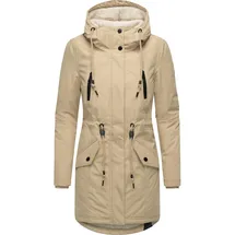 Ragwear Wintermantel "Elsien", Damen, Gr. XL (42), grau (taupe), Obermaterial: 100% Polyester. Innenfutter: 100% Polyester. Wattierung: 100% Polyester, tailliert ca.