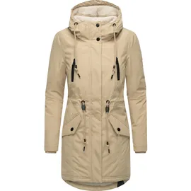 Ragwear Wintermantel "Elsien", Damen, Gr. XL (42), grau (taupe), Obermaterial: 100% Polyester. Innenfutter: 100% Polyester. Wattierung: 100% Polyester, tailliert ca.