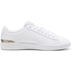 PUMA Damen Freizeitschuhe Vikky v3 Metallic Shine, PUMA WHITE-PUMA GOLD-PUMA SILV, 42