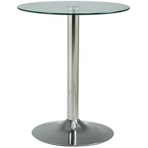 CLP Glastisch Ø 60 x 70 cm Klarglas/Weiß