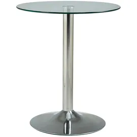 CLP Glastisch Ø 60 x 70 cm Klarglas/Weiß