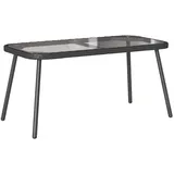 vidaXL Gartentisch Couchtisch 90 x 45 x 43 cm Schwarz