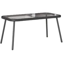 vidaXL Gartentisch Couchtisch 90 x 45 x 43 cm Schwarz