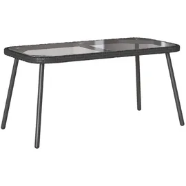vidaXL Gartentisch Couchtisch 90 x 45 x 43 cm Schwarz