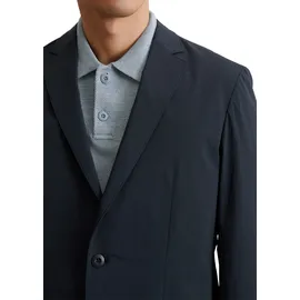 Marc O'Polo Sakko "aus elastischem Popeline", Herren, Gr. 50, blau (schwarz navy), Obermaterial: 73% Baumwolle, 24% Polyamid, 3% Elasthan, unifarben, Sakkos Sakko