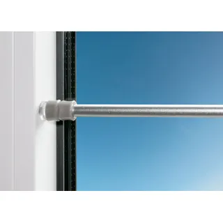 Gardinenstange ohne Bohren 60-90 cm, Silber, Klemmstange für Gardinen ausziehbar