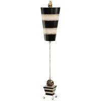 Elstead Lighting Tischleuchte taupe mit schwarzen Streifen Flambeau FB-PEONY-TL