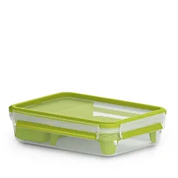 EMSA CLIP & GO Brotdose 1,2 l Polypropylen (PP), Thermoplastisches Elastomer (TPE) Grün, Transparent 1 Stück(e)