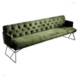 KAWOLA Sitzbank CHARME Velvet Oliv 206 x 85 x 68 cm