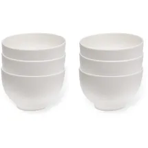 Villeroy & Boch Basic White Schalen Set 6 Personen weiß, Spülmaschinenfest, Mikrowellensicher, Müslischalen, Schüsseln, Bowl, Suppenschüsseln, Salatschüssel, Essschalen, Premium Porzellan