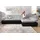 DOMO collection Ecksofa DOMO COLLECTION "Moric, L-Form, XXL-Sofa - Breite 300cm, viel Platz, auch in Cord", silber (schwarz, silber), B:300cm H:80cm T:172cm, Kunstleder SOFTLUX / Struktur (90% Polyester/ 10% Polyacryl);Microfaser PRIMABELLE (100% Polyester)/ Struktur