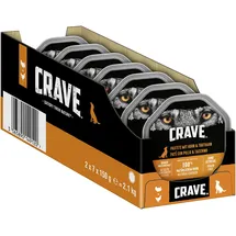 Crave Hundenassfutter Pastete mit Huhn & Truthahn 2 x 7 x 150 g