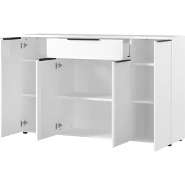 Germania Sideboard Mailand 161 x 101 x 40 cm Weiß / Grau