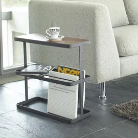 Yamazaki Home Beistelltisch Sofatisch Nachttisch 48x44x18cm Tower schwarz