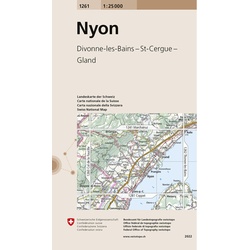 Landeskarte 1:25 000 / 1261 Nyon, Karte (im Sinne von Landkarte)