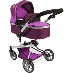 Kombi-Puppenwagen CHIC2000 "Yolo, lila", lila, Puppenwagen, KinderB:42cm H:81cm T:71cm, mit schwenkbaren Vorderrädern, B:42cm H:81cm T:71cm