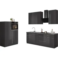 WIHO KÜCHEN Küchenzeile Chicago 330 cm grau