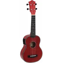 Dimavery UK-100 Sopran-Ukulele, flamed red