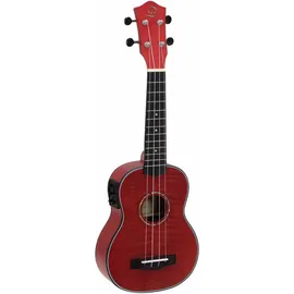 Dimavery UK-100 Sopran-Ukulele, flamed red