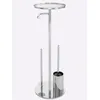 Badaccessoire-Set HEINE HOME, silber (verchromt), Glas, Chrom, Badaccessoires-Sets