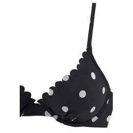 LASCANA Bügel-Bikini-Top Damen Schwarz/Weiß 34 Cup B