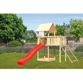 Karibu Kinderspielturm Lotti Holz Rot
