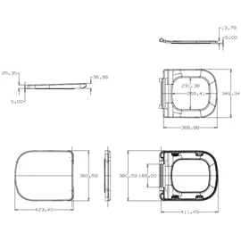 Kronenbach Cube WC-Sitz mit Absenkautomatik Weiß