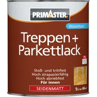 Primaster Treppen und Parkettlack Transparent seidenmatt 5 l