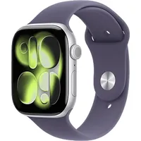 Apple Watch Series 11 GPS 46mm Silver Aluminium Sport Band purple fog M/L