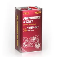 1 x 4L MANNOL 7812 Motorbike 4-Takt 10W-40 API SL/JASO MA/MA2 Motoroel Motorraedern Sportbikes