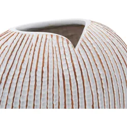 Vase rund Pirae 35 cm - Weiß Rund Kunstharz Amadeus 38.5x14.5 cm