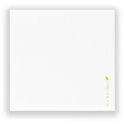 Bio Bamboo® - Luxus Einweg-Serviette, 25 x 25, Extrem weich, kompostierbar, Bambusviskose, Made in Italy, 1.000 Stück, weiß
