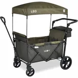 FableKids Bollerwagen Leo X2 Lite, faltbar, 80kg Traglast, 113 x 68 x 130cm (L/B/H), grün