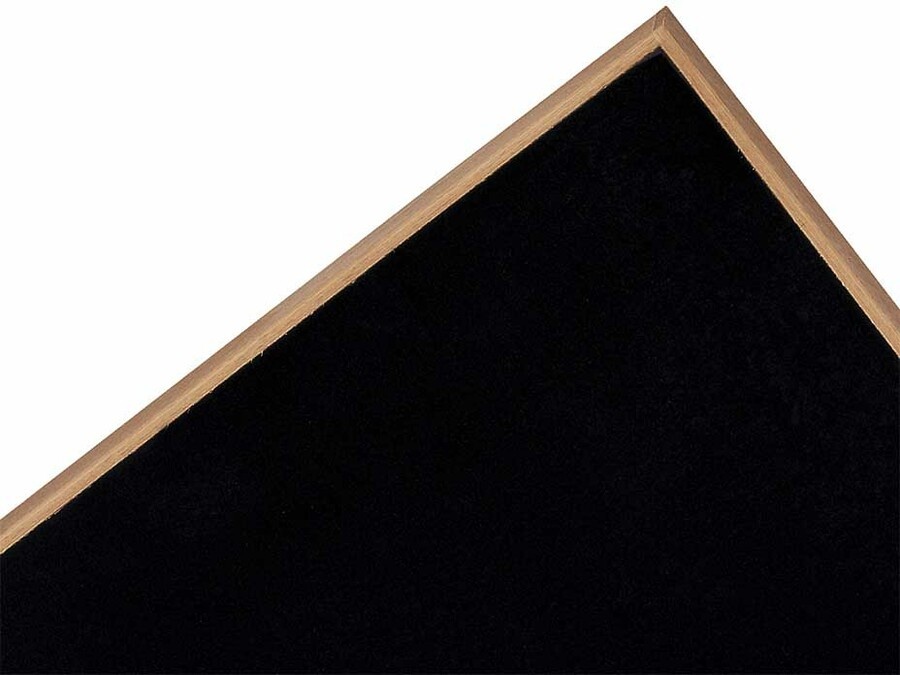 Tischplatte Eiermann Richard Lampert Linoleum schwarz, Designer Prof. Egon Eiermann, 3x180x90 cm