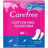 Carefree Slipeinlagen Cotton Feel Flexiform für Slip und Tanga, parfümfreie & luftdurchlässige Slipeinlagen in Größe: S/M (5 x 56 Stück), 56 Stück (5er Pack)