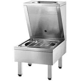 Delabie Ausgussbecken/Waschtisch-Kombi. bodenst. Edst. 1.4301 sat