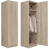 magowa Kleiderschrank SD-50 50 x 180 x 50 cm Braun/Rot