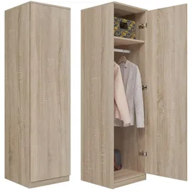 magowa Kleiderschrank SD-50 50 x 180 x 50 cm Braun/Rot